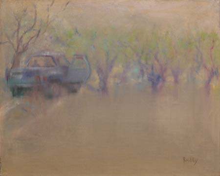 Foggy Orchard Oil on Canvas