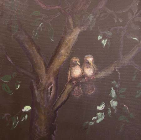 Sleeping Sparrows Oil on Canvas
