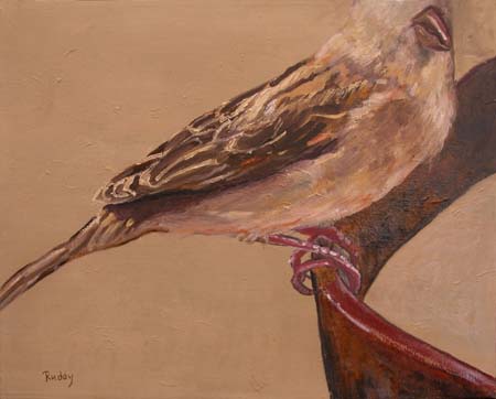Sparrows #1 Oil on Canvas