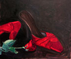 Red Shoes and Red Rose Painting