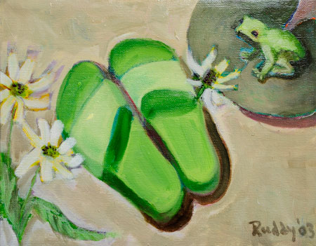 Summer Sandals - Oil on Canvas