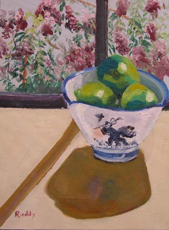 Limes in a Chinese Bowl Painting