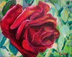 Red Velvet Rose Painting