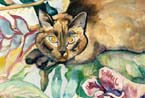 Cat in a Dream Watercolor