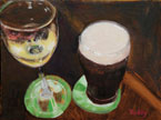 A Guinness and a Chardonnay Painting