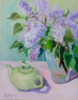 Frogpot and Lilacs Painting